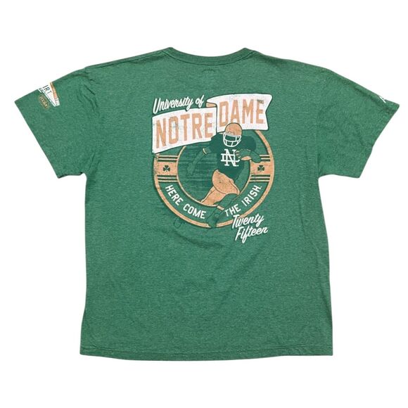 Notre Dame Fighting Irish Football 2015 THE SHIRT Mens XL Golden Tradition Green - Picture 1 of 6